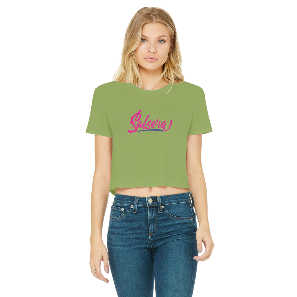 Salsera Classic Women's Cropped Raw Edge T-Shirt - World Salsa Championships
