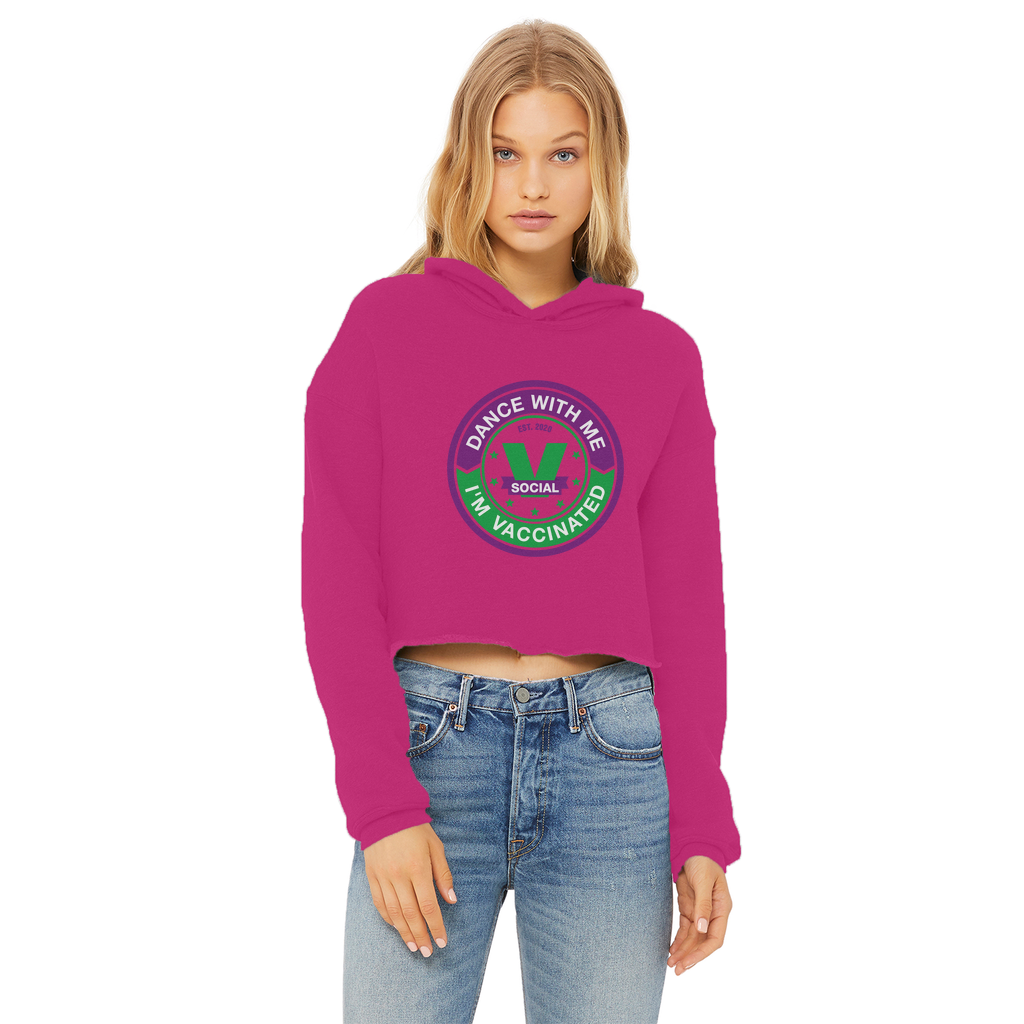 Dance with Me Ladies Cropped Raw Edge Hoodie - World Salsa Championships