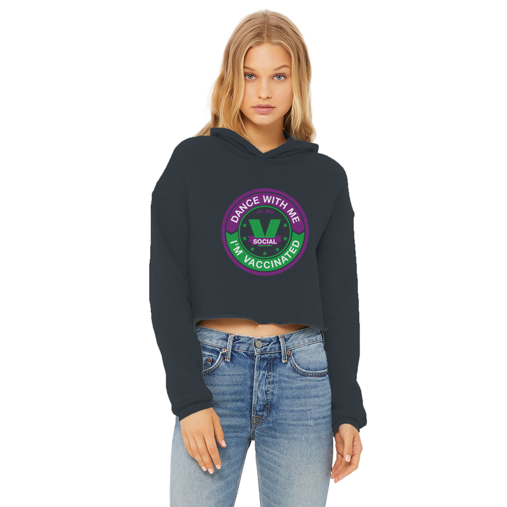 Dance with Me Ladies Cropped Raw Edge Hoodie - World Salsa Championships