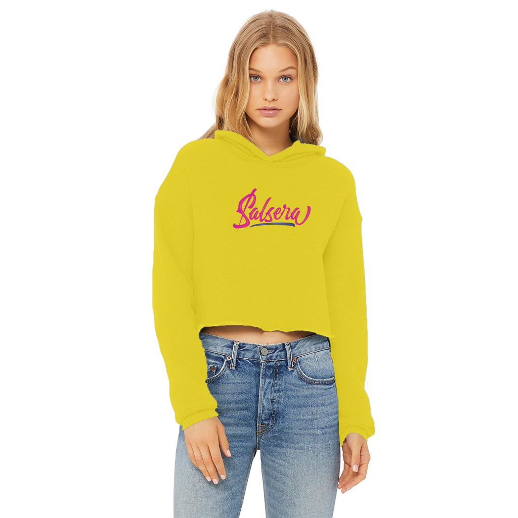 Salsera Ladies Cropped Raw Edge Hoodie
