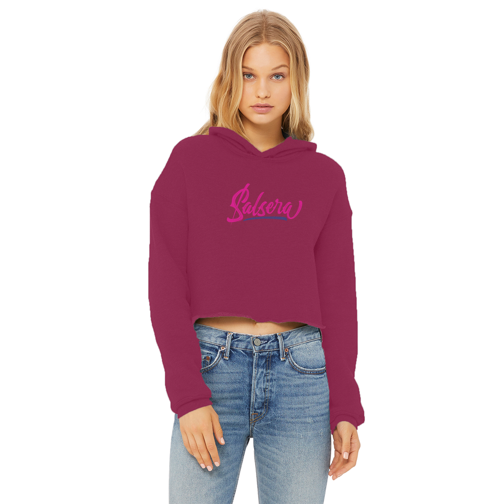 Salsera Ladies Cropped Raw Edge Hoodie - World Salsa Championships
