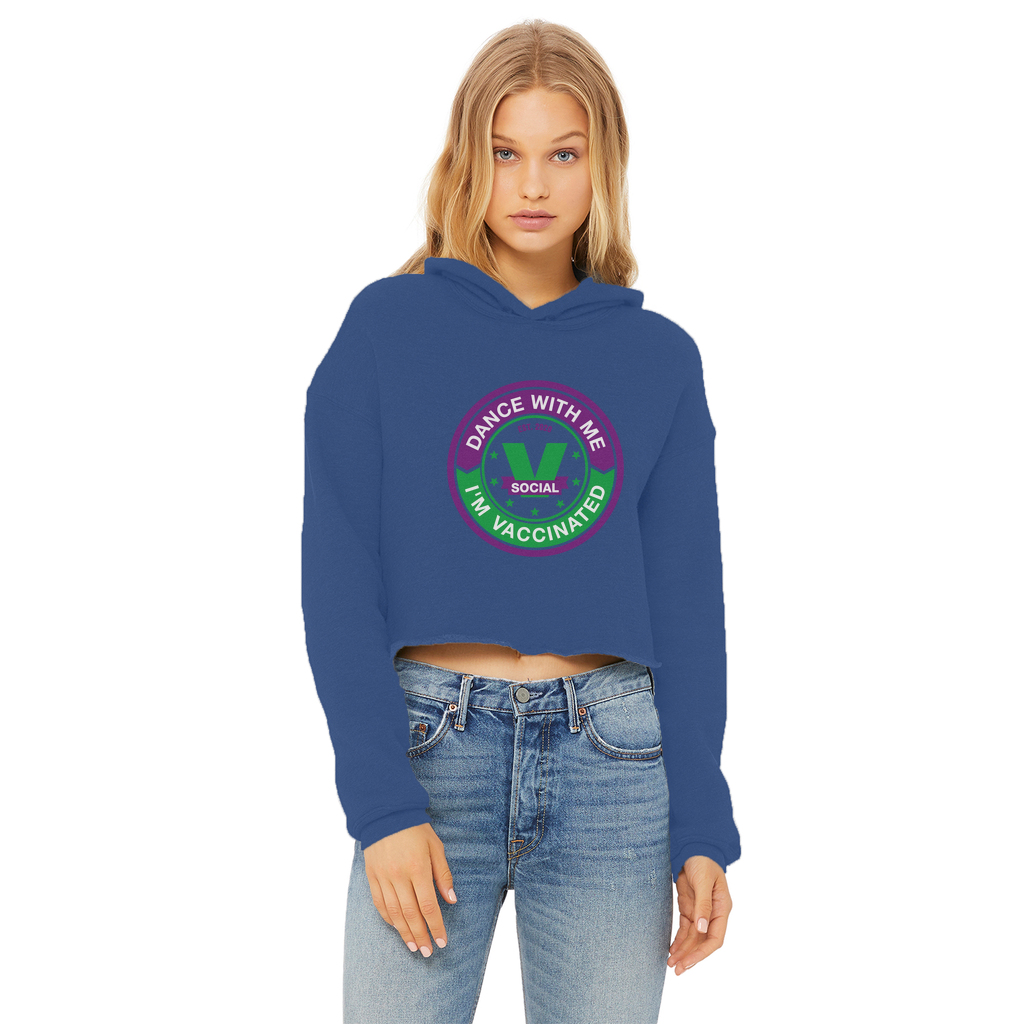 Dance with Me Ladies Cropped Raw Edge Hoodie - World Salsa Championships