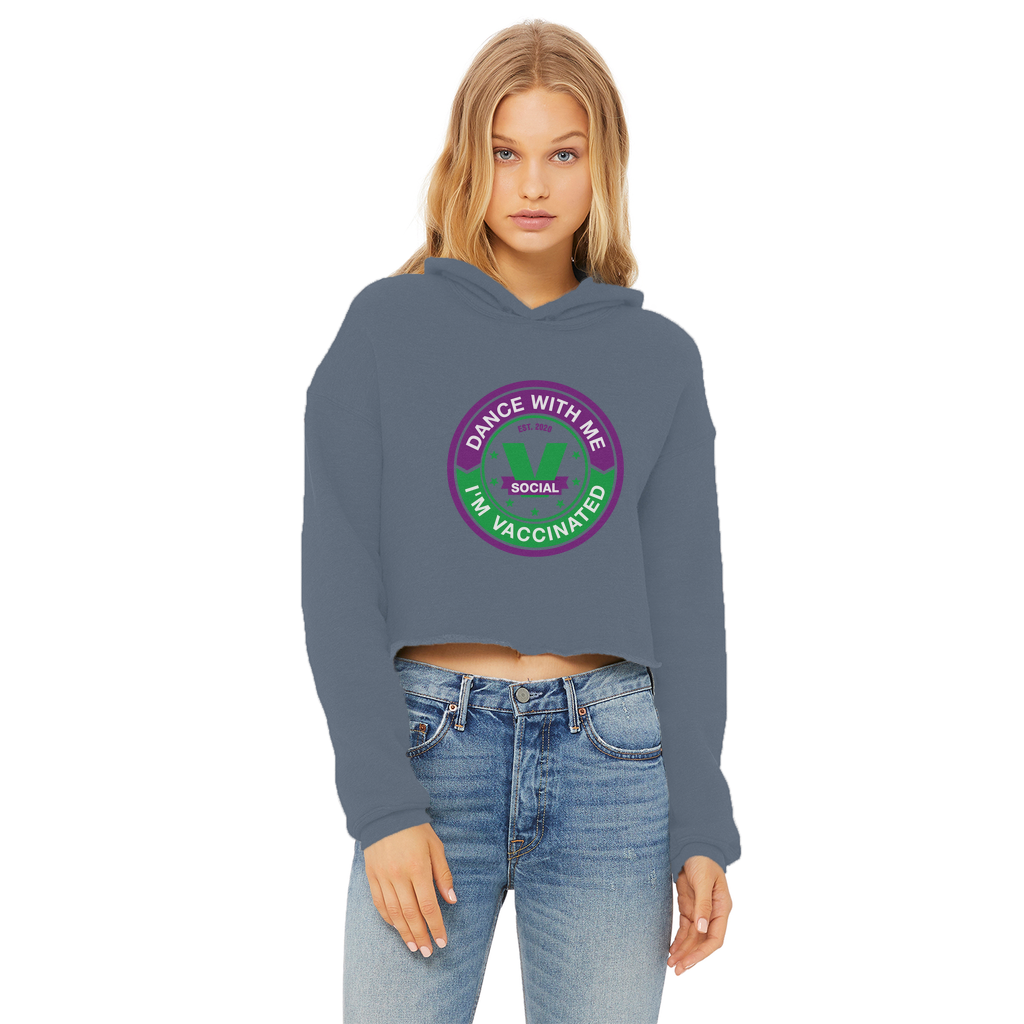 Dance with Me Ladies Cropped Raw Edge Hoodie - World Salsa Championships