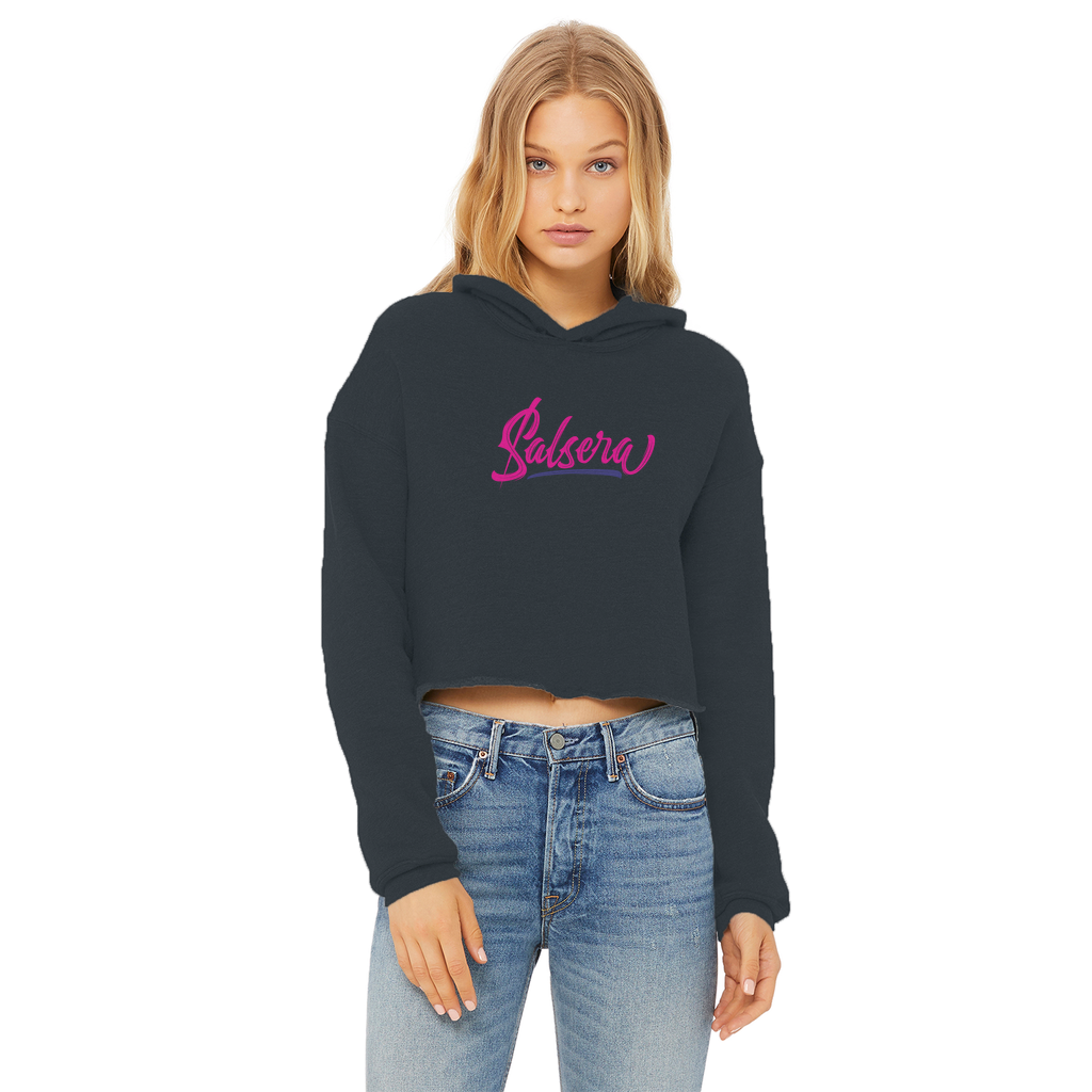 Salsera Ladies Cropped Raw Edge Hoodie