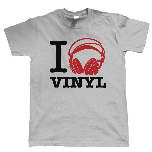 Men O-Neck Short-Sleeve I Love Vinyl, Audiophile Record Collector Dj Gift - World Salsa Championships