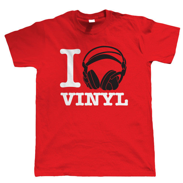 Men O-Neck Short-Sleeve I Love Vinyl, Audiophile Record Collector Dj Gift - World Salsa Championships