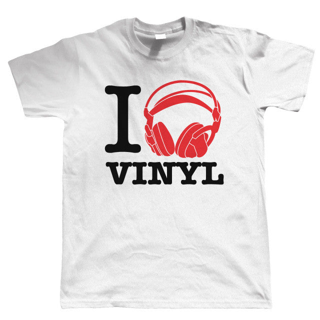 Men O-Neck Short-Sleeve I Love Vinyl, Audiophile Record Collector Dj Gift - World Salsa Championships