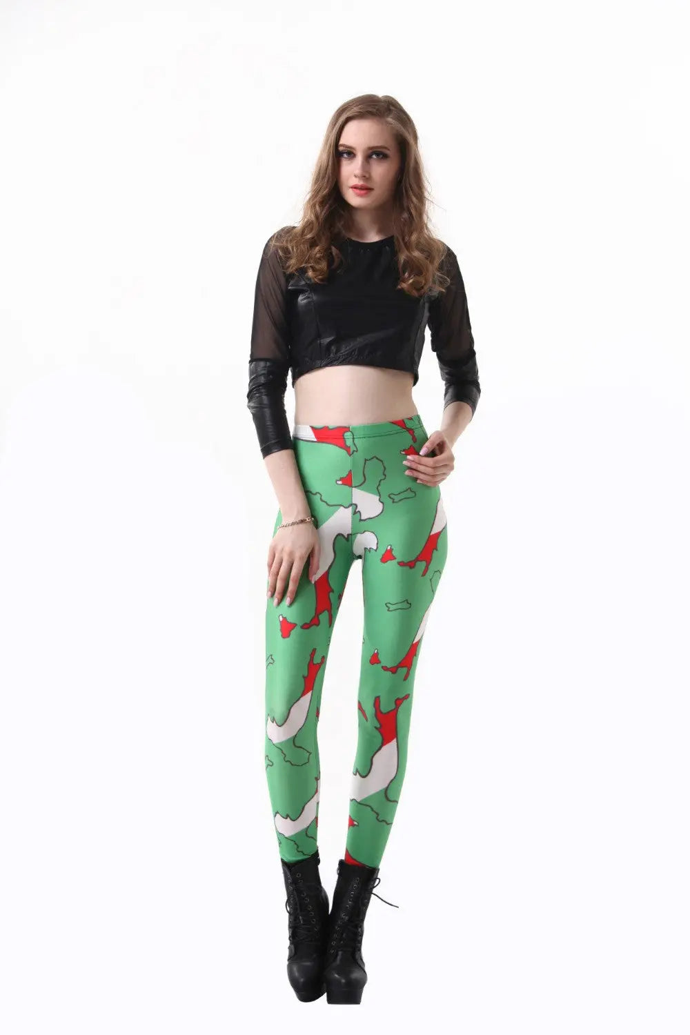 Legging 2017 Women Italy Leggins Digital Printing  Jeggings Fashion Girls Punk Pant Push Up Leggin - World Salsa Championships