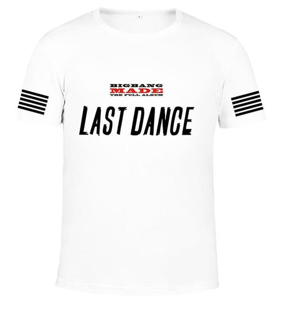 New Style Bigbang Last Dance GD TOP o neck Cotton short sleeve Unisex t-shirt - World Salsa Championships