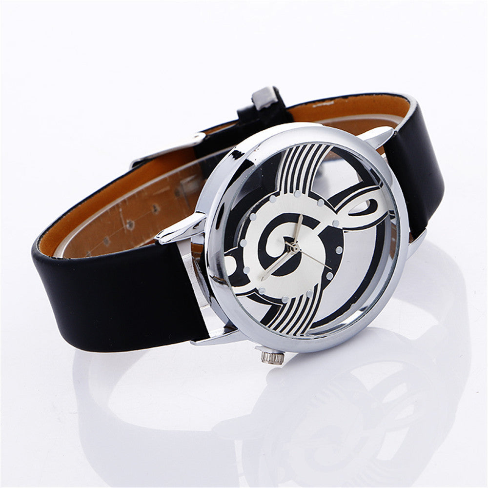 Musical Note Painting  Lady Womans Wrist Watch. Leather bracelet - World Salsa Championships