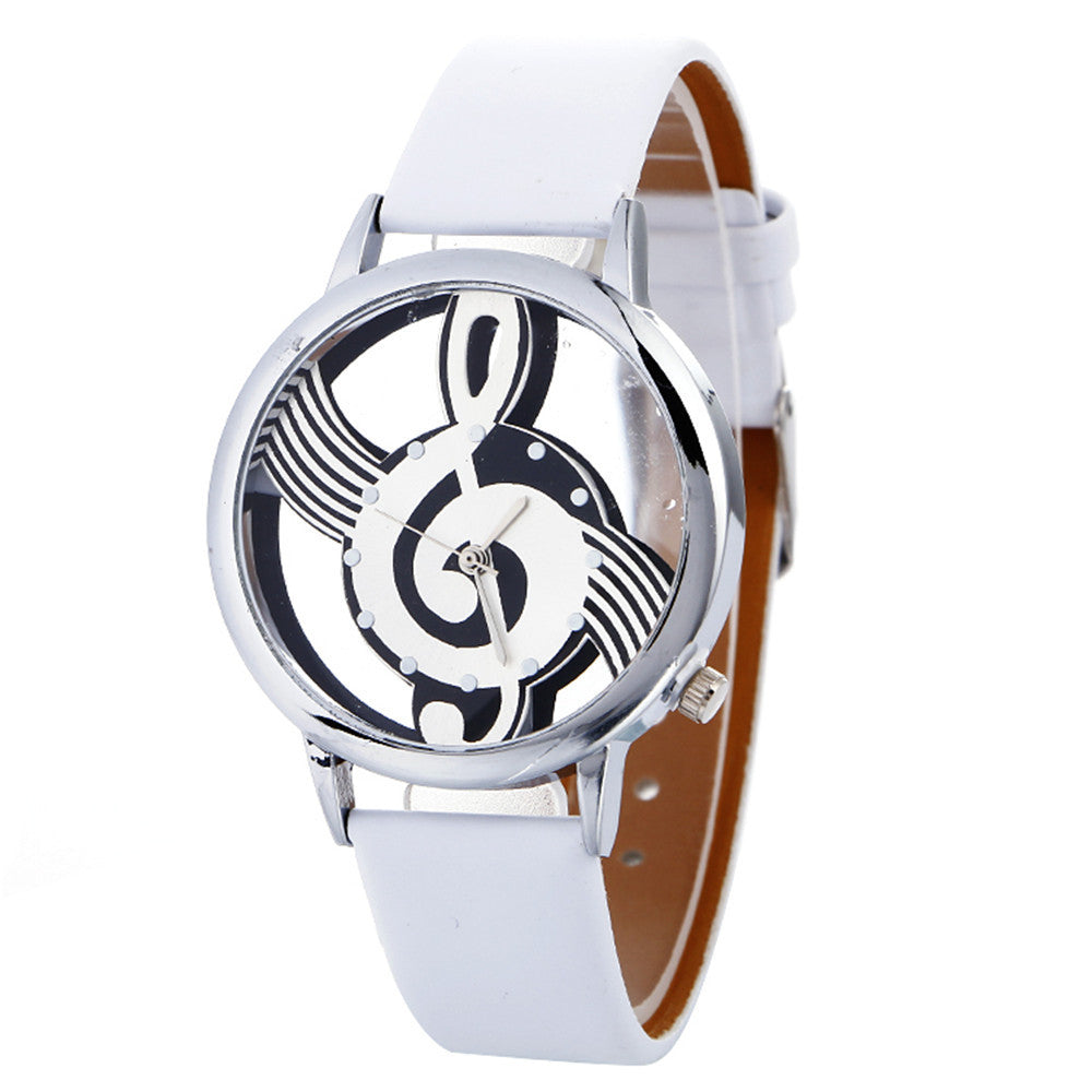 Musical Note Painting  Lady Womans Wrist Watch. Leather bracelet - World Salsa Championships