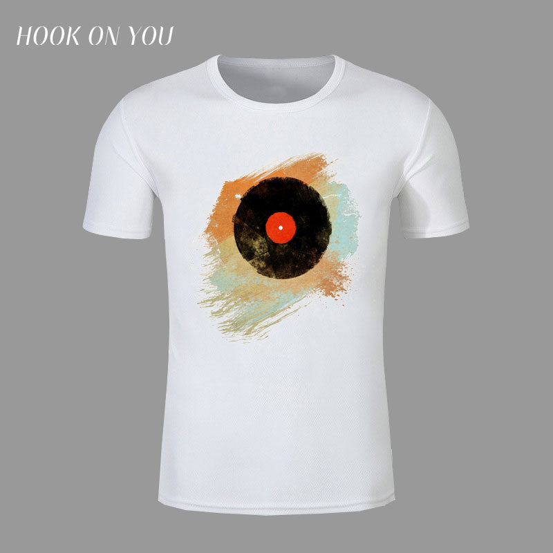 Handsome DJ t-shirt headphones print men rock t shirt funny top tees short sleeve - World Salsa Championships