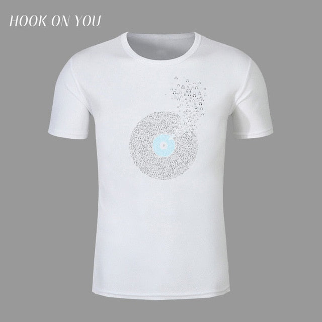 Handsome DJ t-shirt headphones print men rock t shirt funny top tees short sleeve - World Salsa Championships