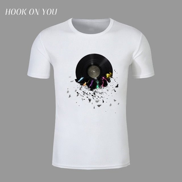 Handsome DJ t-shirt headphones print men rock t shirt funny top tees short sleeve - World Salsa Championships