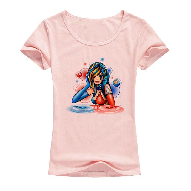 Summer Women's Funny DJ Music Girl Design - World Salsa Championships