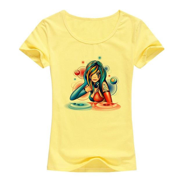 Summer Women's Funny DJ Music Girl Design - World Salsa Championships