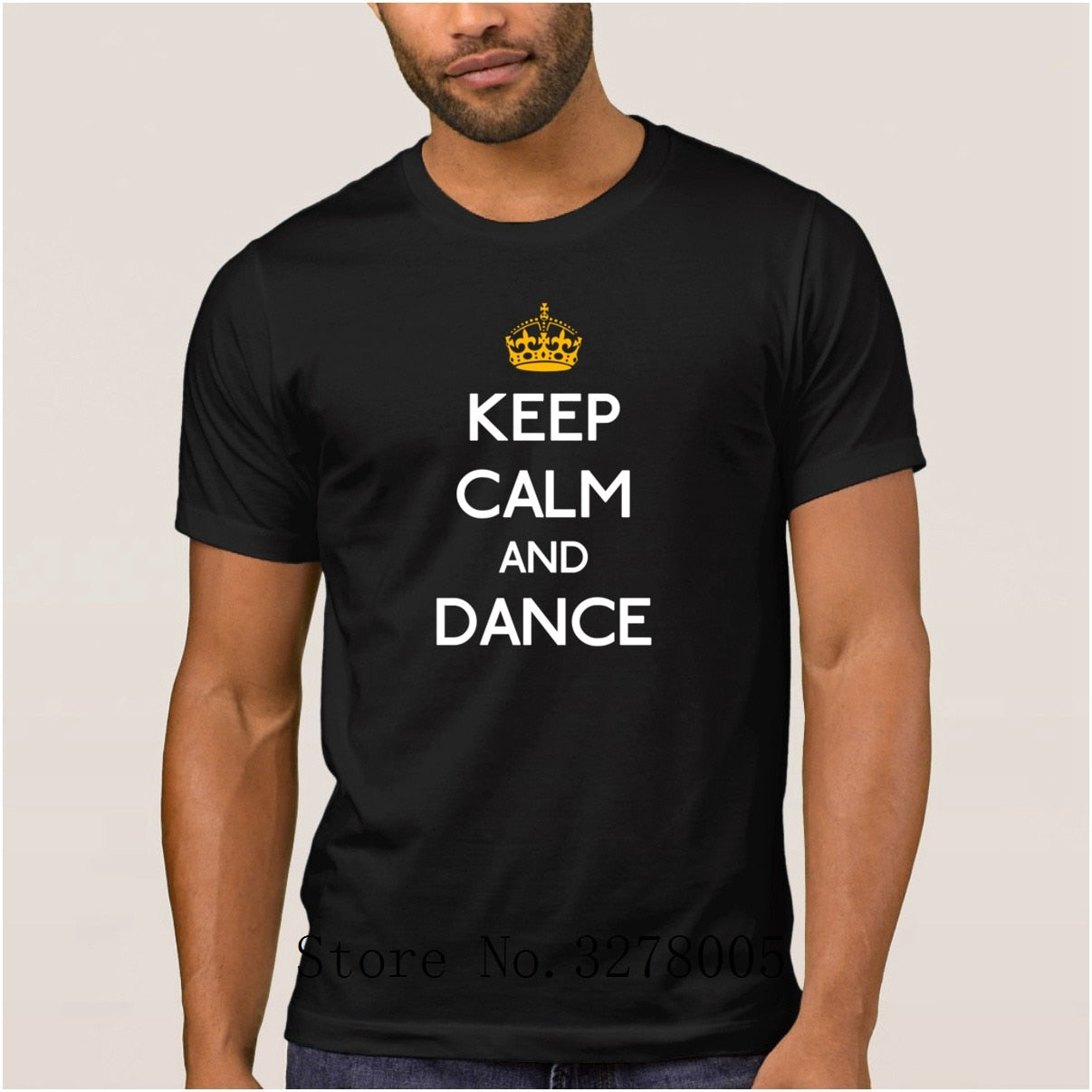Brand La Maxpa Fashion T Shirt Men Keep Calm And Dance Regular T-Shirt For Men Spring Autumn Round Neck Clothing Regular Tshirt - World Salsa Championships